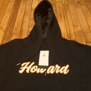 Jordan Black Hoodie with Howard Logo